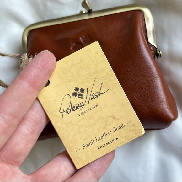 NWT | PATRICIA NASH British Tan Kisslock Coin Card Holder Pouch - Picture 6 of 9